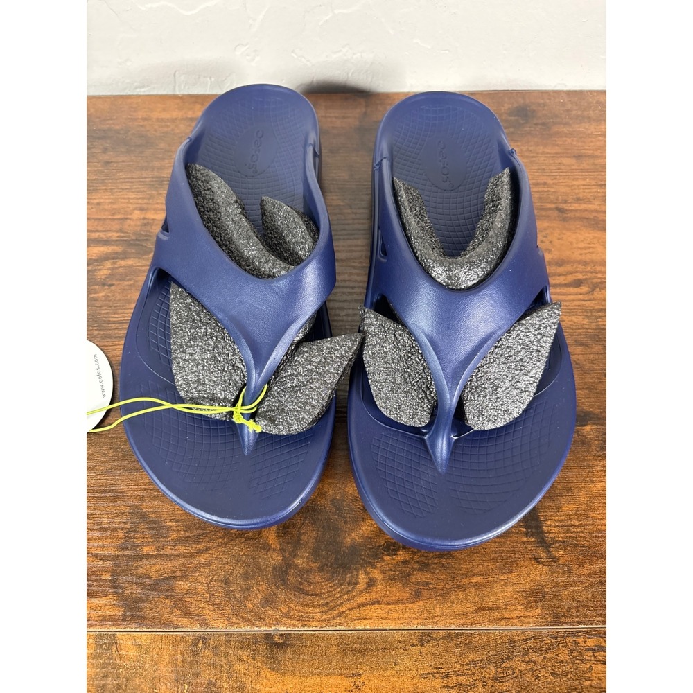 Oofos OOriginal Unisex Navy Recovery Sandal M10 W12 Style 1000 NWT - Picture 4 of 8